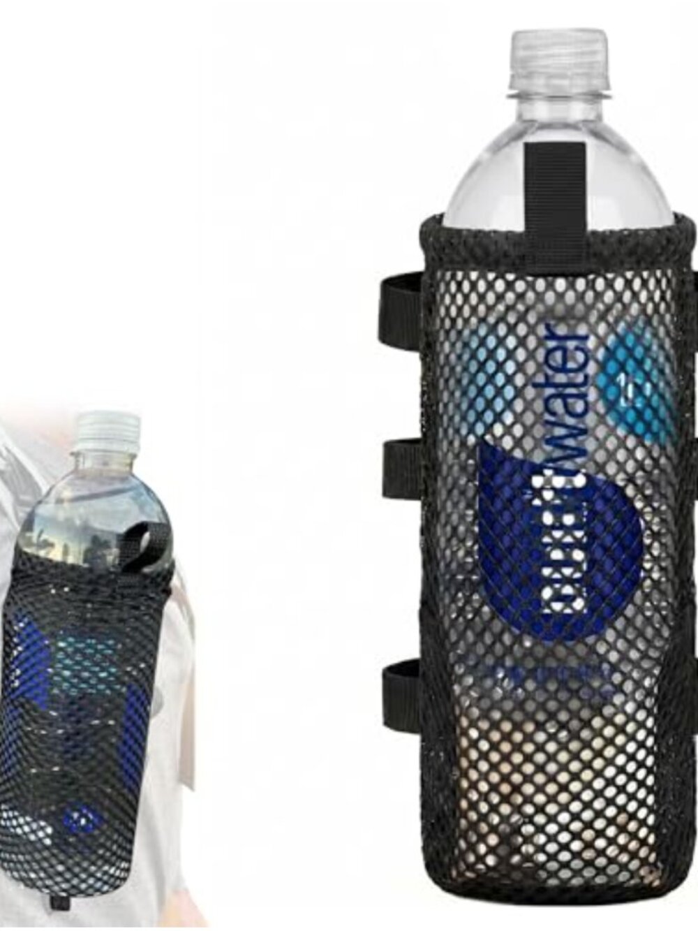Ultralight Nylon Mesh Water Bottle Holder Backpack Shoulder Strap Hiking